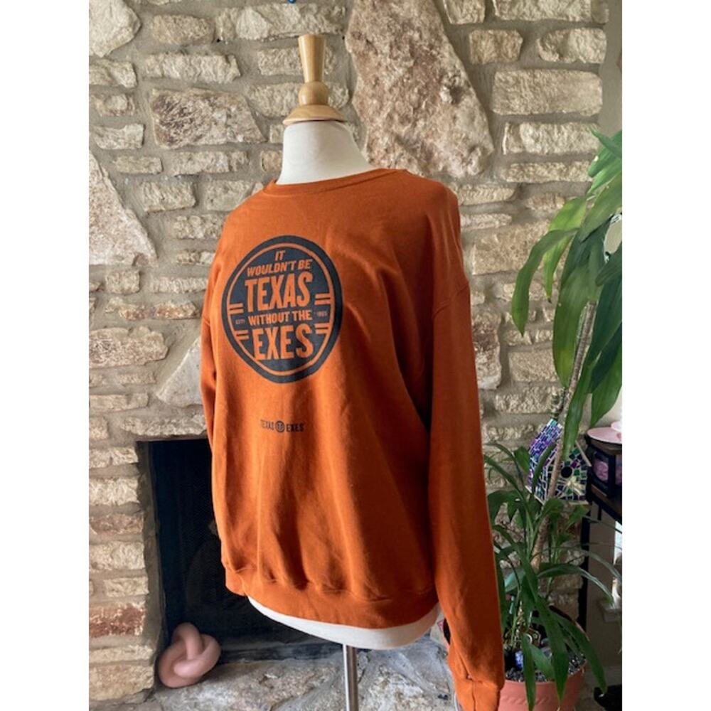 Texas Exes Burnt Orange Graphic Sweatshirt - Unisex Longhorns Spirit Crewneck
